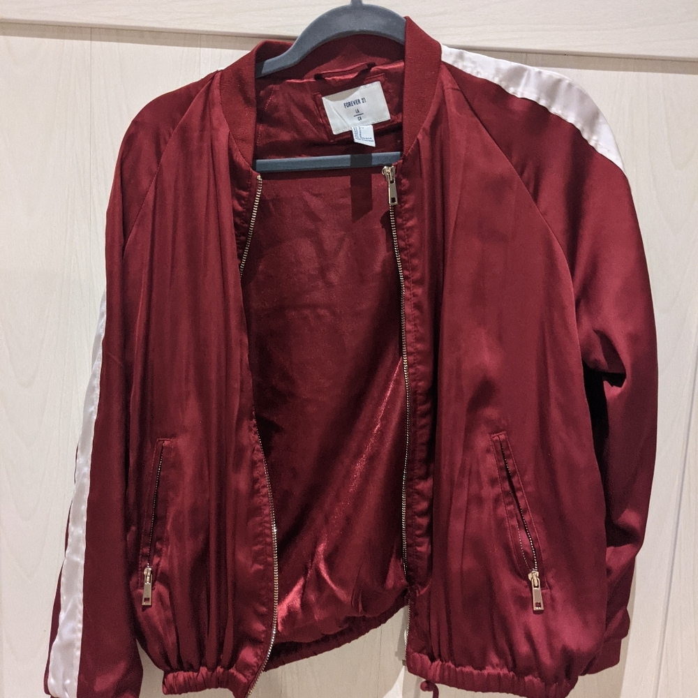 red bomber jacket